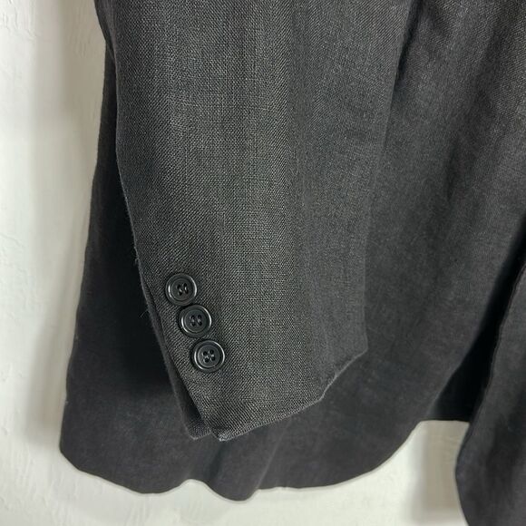 Davis For Men Vestimenta Chicago Linen Black Single Breasted Blazer Size 42 R - Picture 4 of 13
